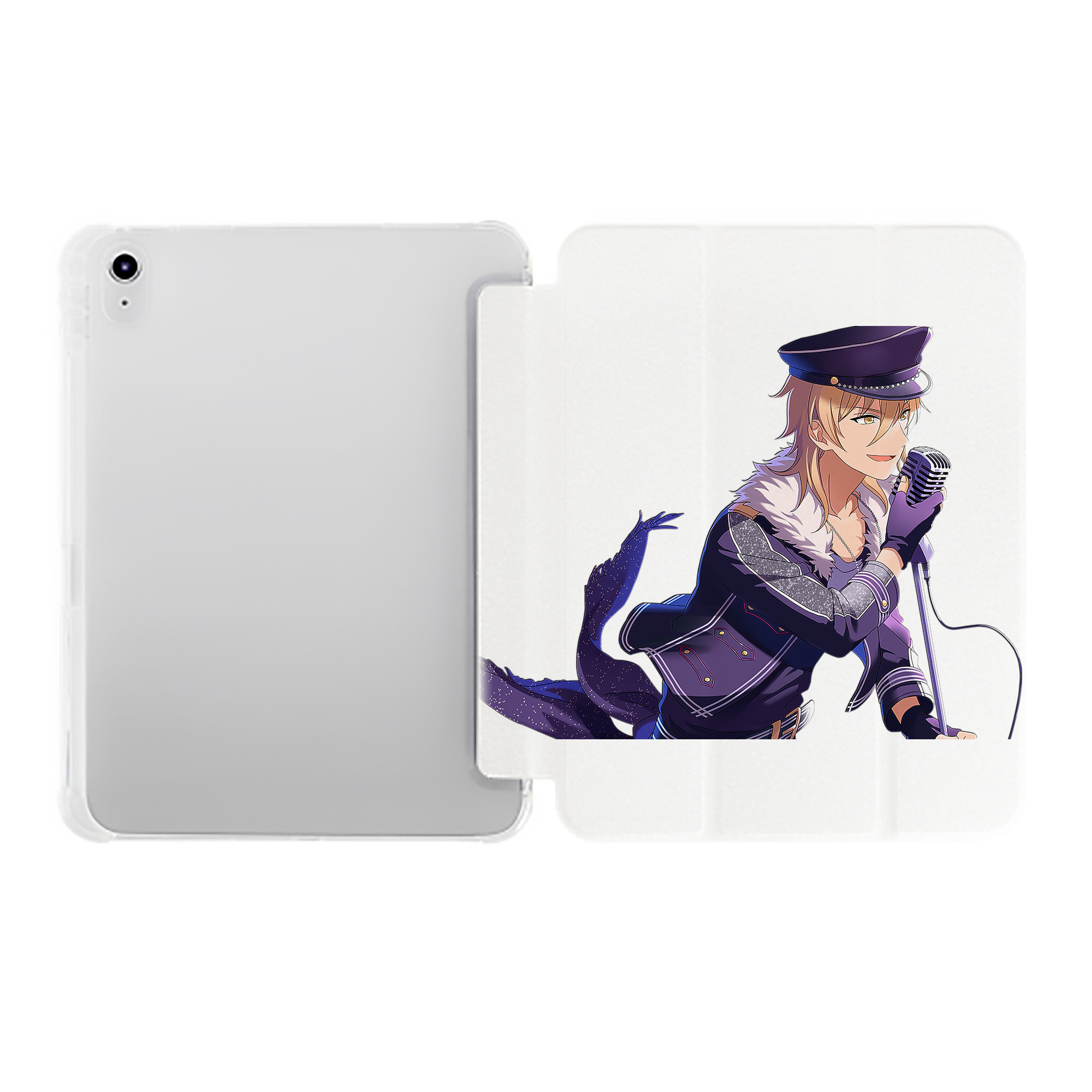 （画像用） あんさんぶるスターズ! Ensemble Stars IPad ケース ペン収納付き 三つ折りスタンド PUレザー×シリコン 対応機種9.5/10.5/10.9インチ